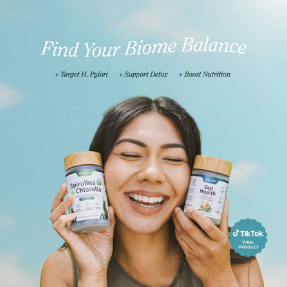 Snap Supplements Gut Health LipaseSupplement & Organic Spirulina ChlorellaBundle-Probiotic + Greens-SupportsDigestion, Detox, Energy & Immune Health, 50+ 120 Vegetarian Capsules (1 Month Supply)