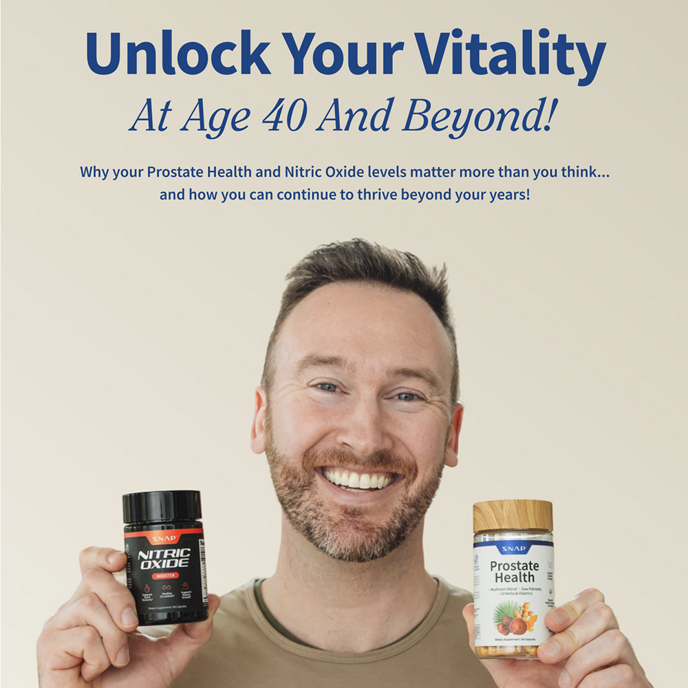 Snap Supplements Prostate HealthSupplements for Men + Nitric Oxide BoosterBundle - DHT Blocker, Saw Palmetto, StingingNettle, L-Arginine & L-Citrulline, 90 CapsulesEach