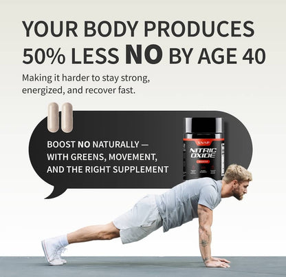 Snap Supplements Nitric Oxide Booster PreWorkout, Muscle Builder - LArginine, LCitrulline 1500mg Formula, Tribulus ExtractPanax Ginseng, Strength & Endurance (90Capsules)