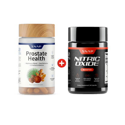 Snap Supplements Prostate HealthSupplements for Men + Nitric Oxide BoosterBundle - DHT Blocker, Saw Palmetto, StingingNettle, L-Arginine & L-Citrulline, 90 CapsulesEach